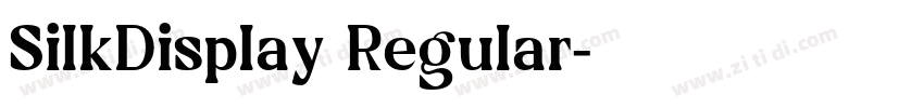 SilkDisplay Regular字体转换